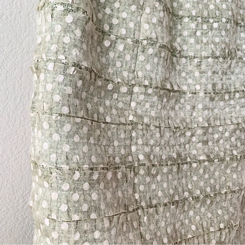 New Chanel pastel green tweed ribbon skirt